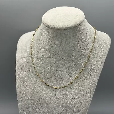 Monet Gold Tone Chain 16  Dainty Small Sparkly Necklace Vintage • $4.99