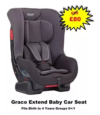 Graco Extend All-in-One Combination Car Seat Birth To 4 Yrs. 💥Now Only £80💥 • £80