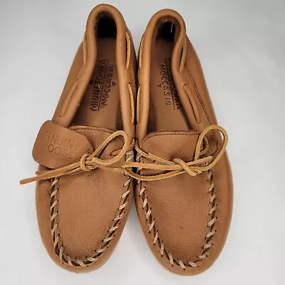 Minnetonka Moccasins Womens 7 Soft Moose Hide Slipper Shoe Genuine Moose • $22.99