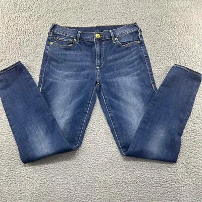 True Religion Halle Mid Rise Super Skinny Jeans Blue Womens 29 29x29 • $25.95