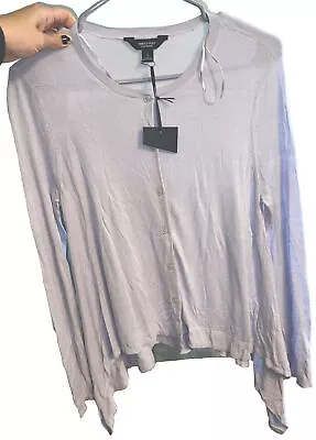 NEW Simply Vera Wang Women's Chiffon Cardigan Sweater With Buttons Lavender • $21.20