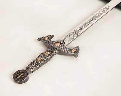 Medieval Templar Knight Crusader 30  Sword With Scabbard Renaissance Cosplay • $46.50