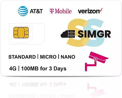 Prepaid Camera SIM Card 4G LTE Support AT&T T-Mobile And Verizon Network|...  • $8.99