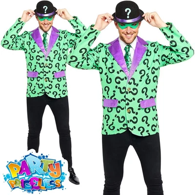 £27.99 • Buy Adult Mens The Riddler Costume Super Villain World Book Day Week Fancy Dress