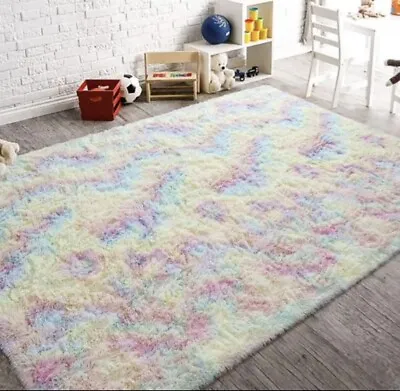 $24.99 • Buy 4*5.3 Super Soft Colorful Rainbow Area Rugs