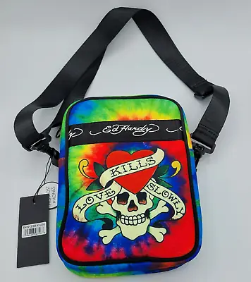 Ed Hardy Women's Crossbody Purse Tie Dye Red Yellow Blue Green Love Kills Slowly • $39.99