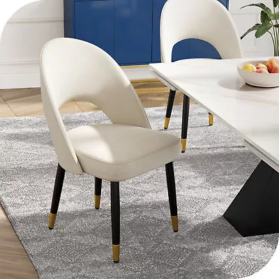 Set Of 2 Dining Chair Velvet Fabric Modern Kitchen Living Room Side Accent Chair • $111.99