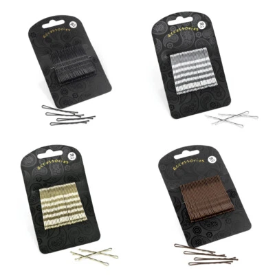 £1.89 • Buy New 30x Long Bobby Pins Kirby Grips 5cm Hair Clips Set - Silver Gold Black Brown