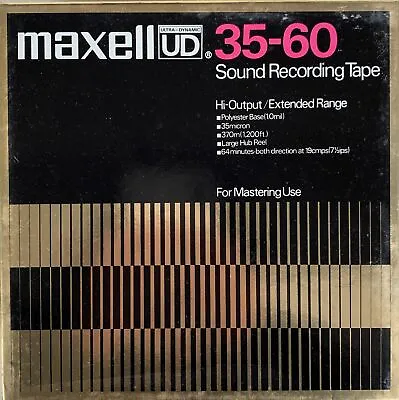 Maxell UD Early Gen Reel To Reel Tape LP 7  Reel 1200 Ft. • $11.95