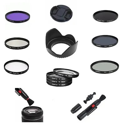 58mm Camera Bundle Lens Hood Cap UV CPL FLD ND Close Up Filter For Nikon Lens • $62.14