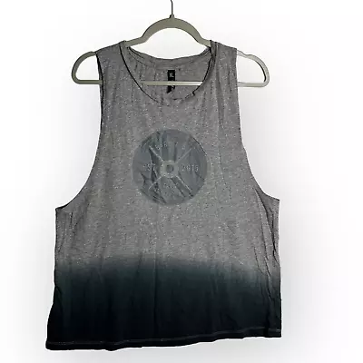 Barbella Strong Is Beautiful Muscle Tank Women Size XL Gray/Blue Ombre Oversized • $4.49