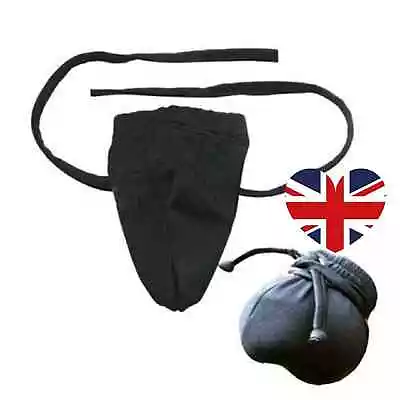 Mens Cock Penis Ball Pouch Bag Willy Testicles Pose Testicle Scrotum Tie Tanning • £5.49