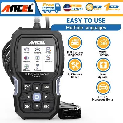 ANCEL OBD2 Scanner All Systems Diagnostic Tool Car Code Reader Fit For Mercedes • $89