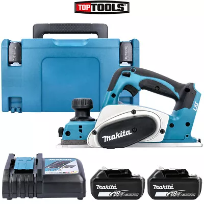 Makita DKP180 LXT 18V Li-Ion 82mm Planer With 2 X 6ah Batteries Charger & Case • £350.58