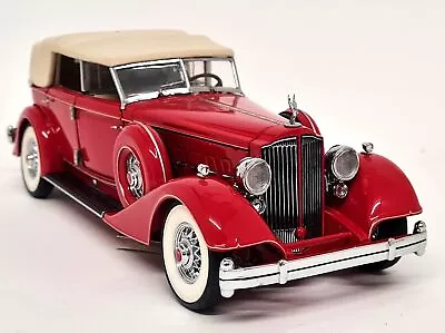 Franklin Mint 1/24 Packard Convertible Sedan 1934 Red Diecast Model Car • $186.49