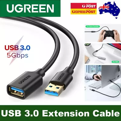 $10.95 • Buy UGREEN USB 3.0 Extension Cable Male To Female Extender Cord 5Gbps