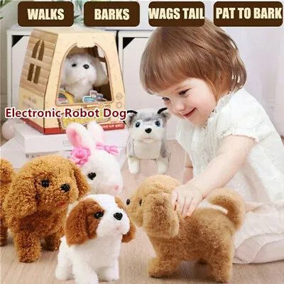£9.70 • Buy Electronic Robot Dog Barking Walking Tail Wagging Puppy Dog For Kid Plush Toy