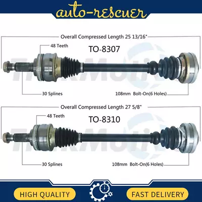 TrakMotive Rear Left Rear Right CV Axle Shaft 2x For 1998 Toyota Supra • $330.08