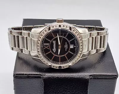 £285 • Buy Nos Ingersoll Diamond Limited Edition 167/25 Black Dial Quartz Man's Watch Boxed