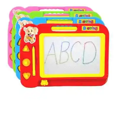 Children's Kids Fun Magnetic Drawing Board Doodle Scribbler Pad Toy Girls Boys • £4.39