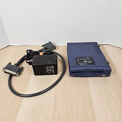 Iomega ZIP 100 External Parallel Port Zip Drive W/Adapter & Cable Untested AS IS • $29.95