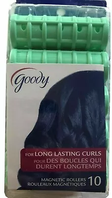 Goody Magnetic Rollers 10 Pack For Long Lasting Curls #82376 Green New  • $12.99