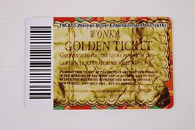 Willy Wonka & The Chocolate Factory Golden Ticket - Coin Pusher Card - Timezone • $54.85