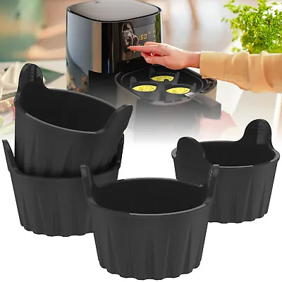 4Pcs Air Fryer Egg Poacher Food Grade Silicone Egg Poaching Cups Non-Stick BrDDi • £9.29