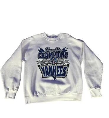 Vintage Y2K 2000 MLB Mens New York Yankees World Series Crewneck Sweatshirt L • $29.95