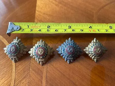 Four VINTAGE Officers Rank Pips Tria Juncta In Uno Genuine British Military . • £10