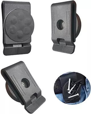 3 PCS Belt Magnetic Clips Heavy Duty Magnetic Tool Holder Black Magnet Belt Orga • $25.10