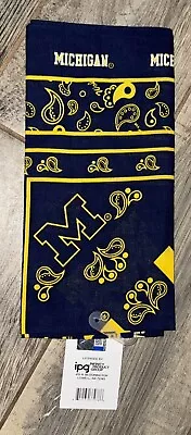 Michigan Wolverines BANDANA 21” X 21” IPG Team Sports NEW • $5.99