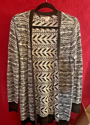 Mossimo Women's Black And White Pattern Cardigan XL • $20.90