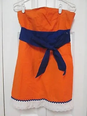 Florida Gators Junior Sundress Haute Fan Couture FL One Size Orange Blue VGUC • $11.99