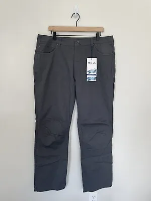 NEW Rab Men’s Offwidth Pants Size 38 X 32 Grey Hiking Outdoors • $51.99