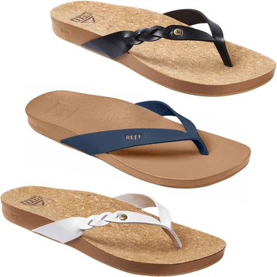 £42 • Buy Reef Womens Cushion Court Twist Summer Beach Pool Sandals Thongs Flip Flops