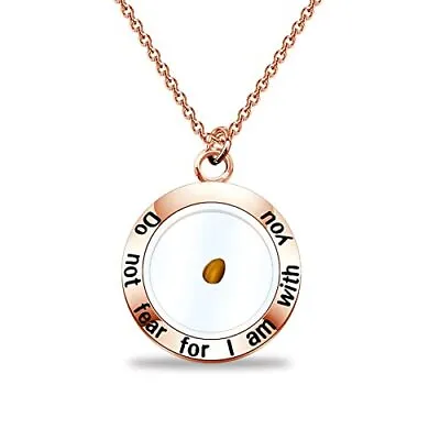 Mustard Seed Faith Necklace Seed Charm With Bible Verse Inscription Christian... • $24.12