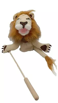 Melissa & Doug Plush King Of The Jungle Lion Hand Puppet With Detachable Wooden • $24.99