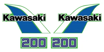 1985 1986 Kawasaki Kdx 200 Gas Tank And Side Panel Decal Set • $39.99