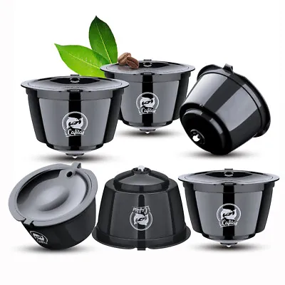 6x Refillable Coffee Capsule Pods For Dolce Gusto Nescafe Expresso Maker Black • $8.59