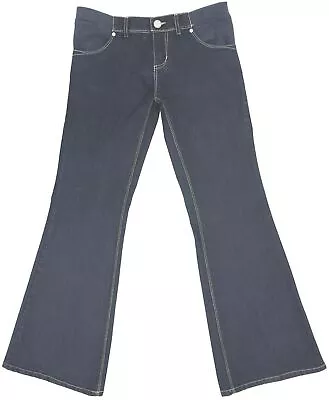 Ladies Dark Blue Flared Maternity Jean Soft Ribbed Waist Inserts 31  Leg • £6.97