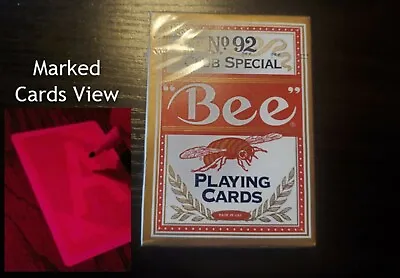 BEE Marked Cards On Back RED/BLUE Numbers And Suite . Poker Cards Magic. • $34.99