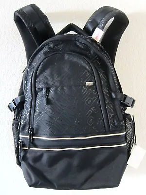 LARGE Victoria Secret Pink BLACK GOLD COLLEGIATE BACKPACK BOOK BAG GYM CARRY ON • $99.99