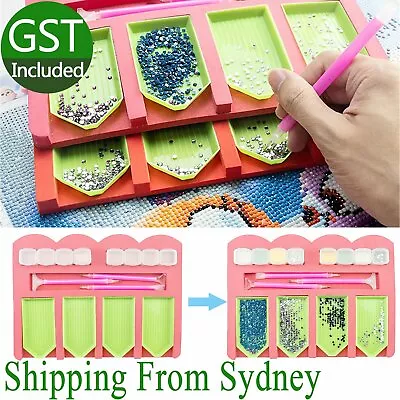 $9.99 • Buy Diamond Painting Tray Organizer Holder Kit Drill Pens Tools Accessories DIY AU