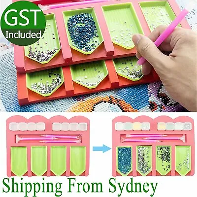 Diamond Painting Tray Organizer Holder Kit Drill Pens Tools Accessories DIY AU • $7.34