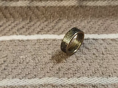 ILLINOIS Handcrafted Washington Quarters Coin Ring Size 8  2003 • $13