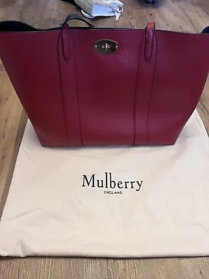 Mulberry Bayswater Tote Scarlet Small Classic Grain W/ Dust Bag RRP £825. • £349.99
