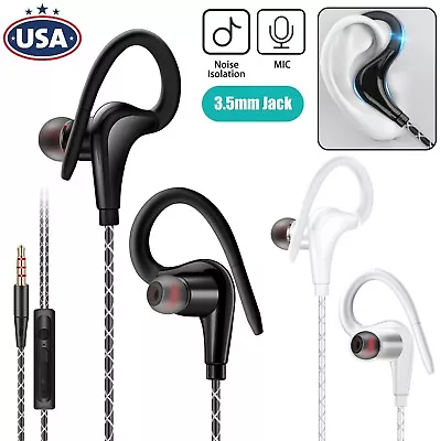 In-Ear Wired Sport Running Earphone Earbuds Over Ear Hook Headphone With MIC USA • $9.59