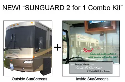 RV Class A Sunguard Motorhome Windshield Covers 2 For 1 COMBO KIT • $525