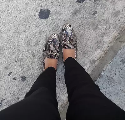 $100 • Buy Massimo Dutti (zara Group) Animal Print Slippers Leather Flat Shoes
